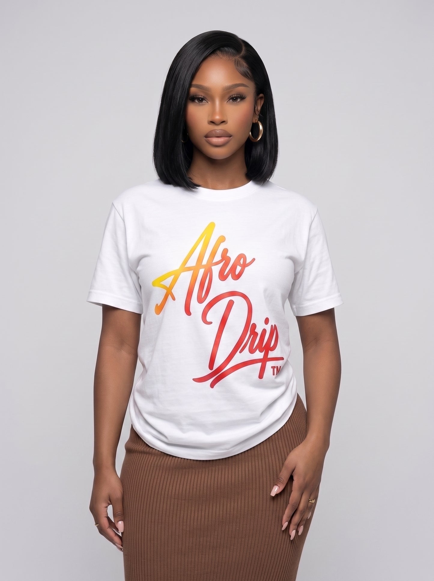 Afrodrip Signature Black Tee Full Shot