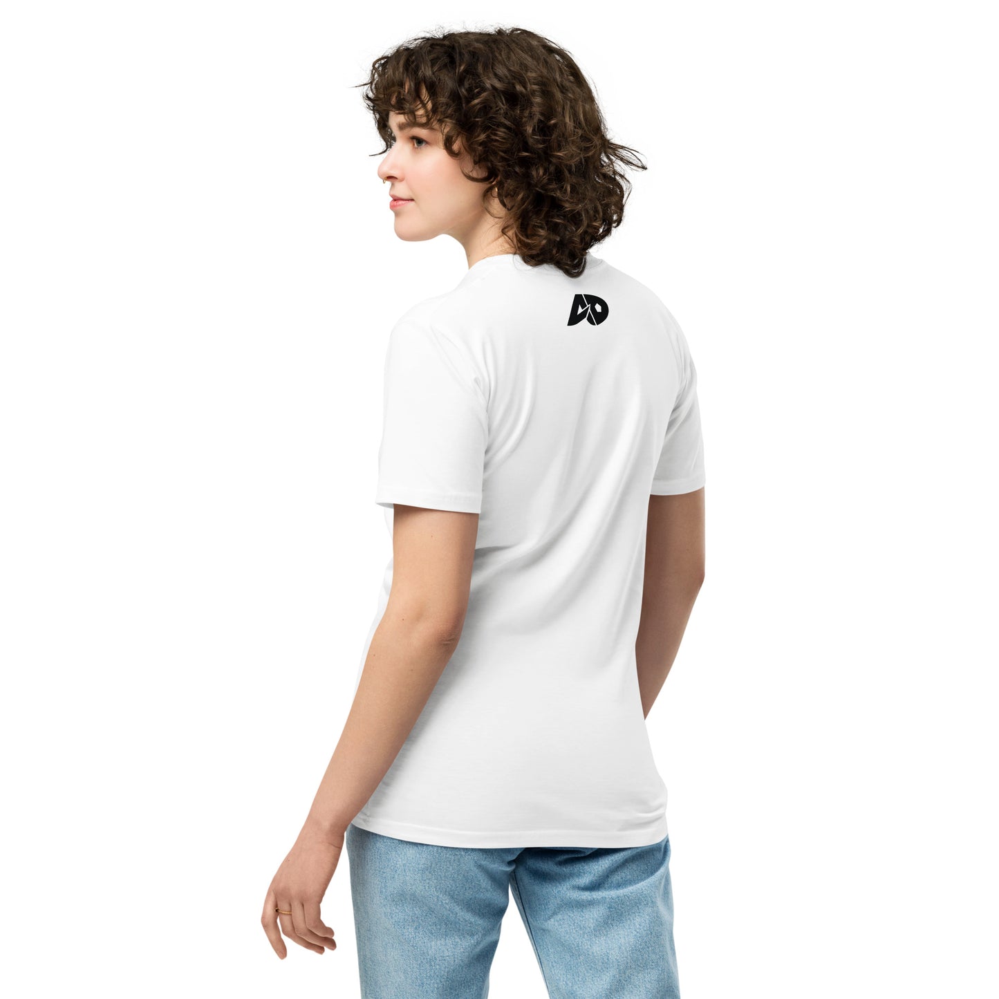 AfroDrip 'Dey Play' Graffiti Tee modelled on two people showing how the one-color street art graphic looks when worn