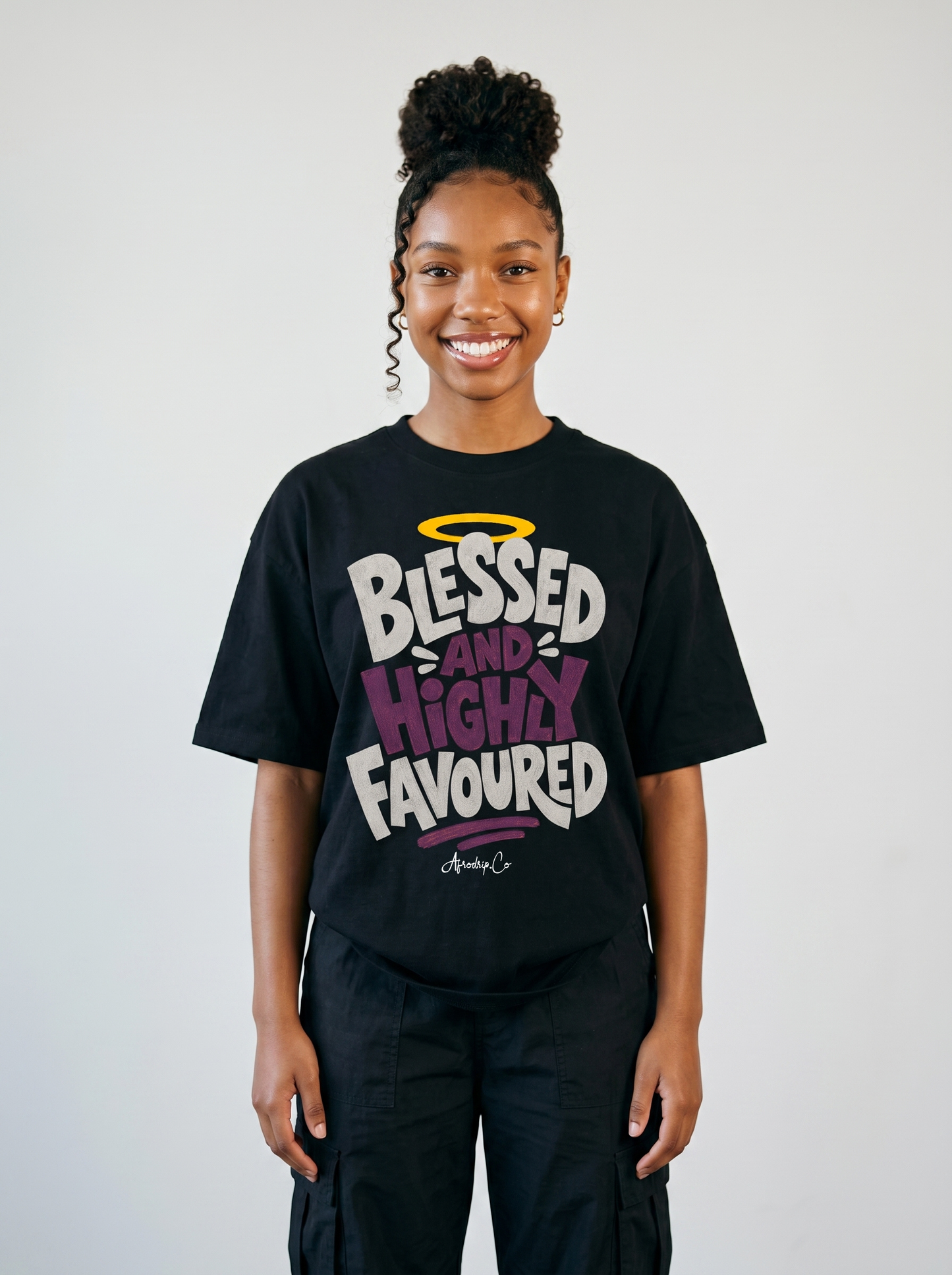 Blessed and Highly Favoured kids t-shirt