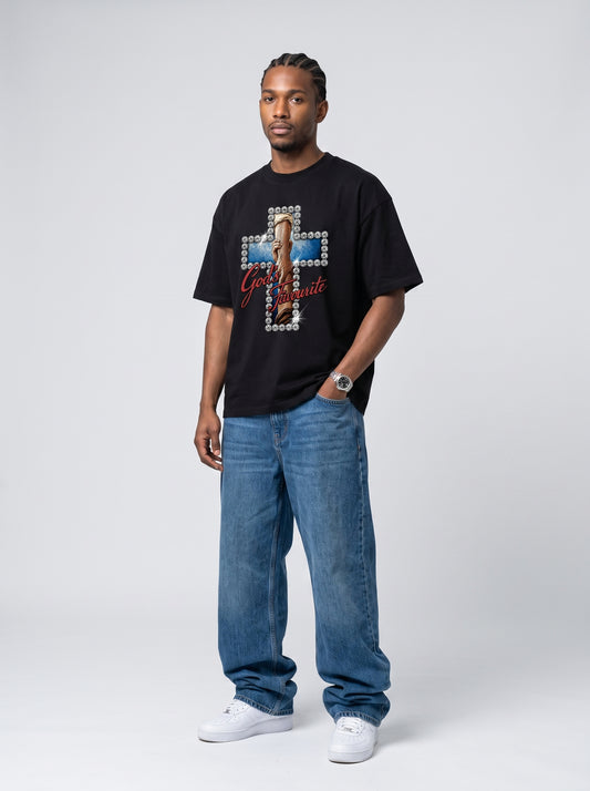 God's favourite cross holding hands Christian tee