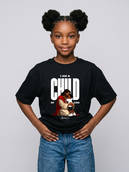 Child of God Jesus embracing child kids tee