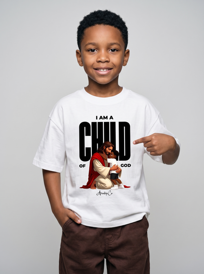 Child of God Jesus embracing child kids tee