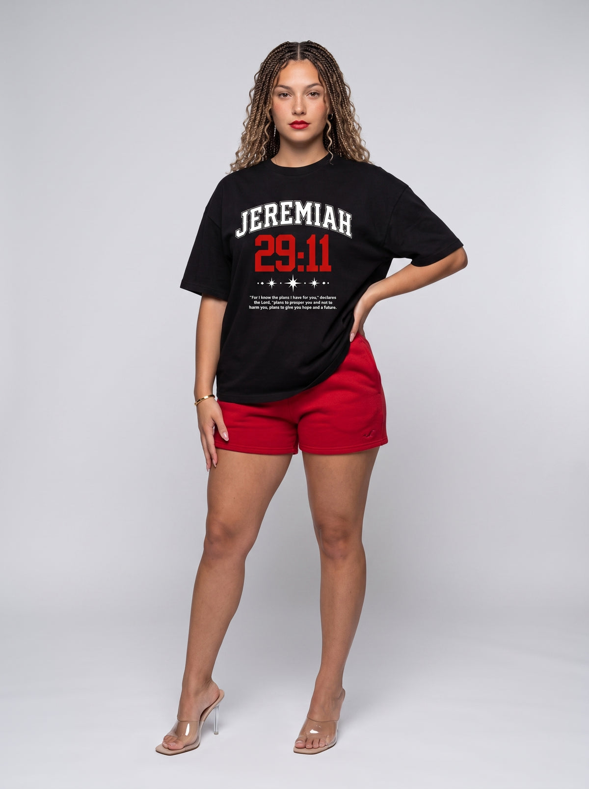 Jeremiah 29:11 jersey style Christian graphic tee
