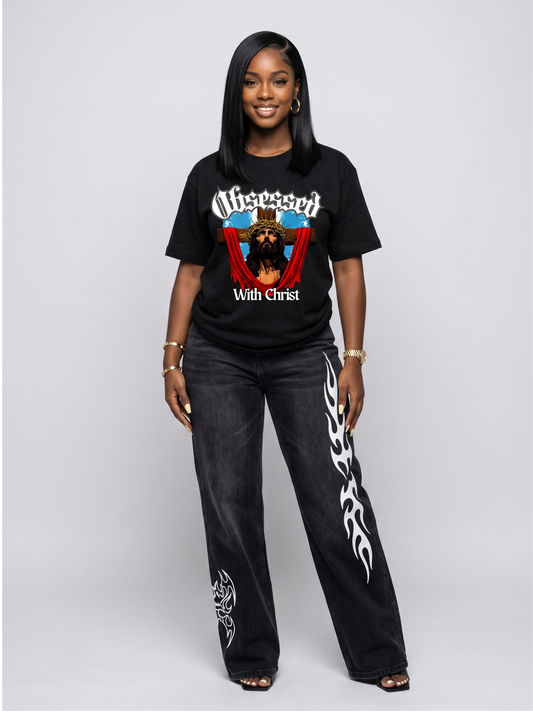 Obsessed with Christ cross crown of thorns tee