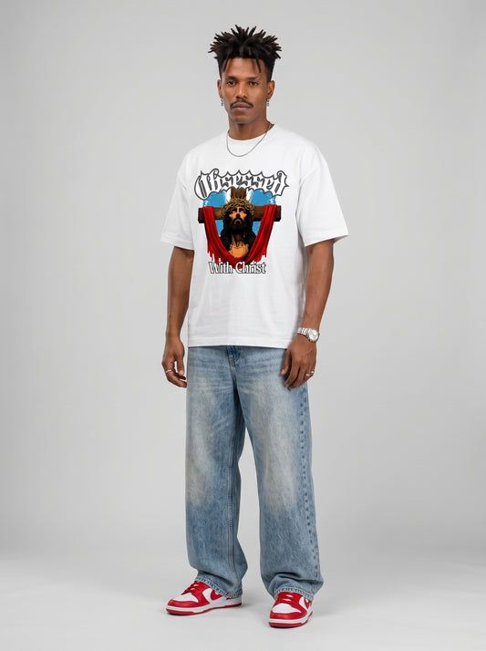 Obsessed with Christ cross crown of thorns tee