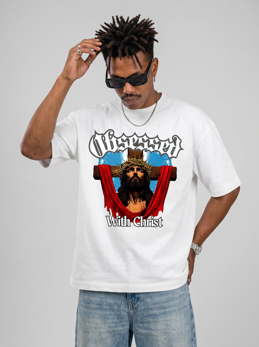 Obsessed with Christ cross crown of thorns tee