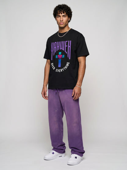 Yahweh over everything stained glass cross tee