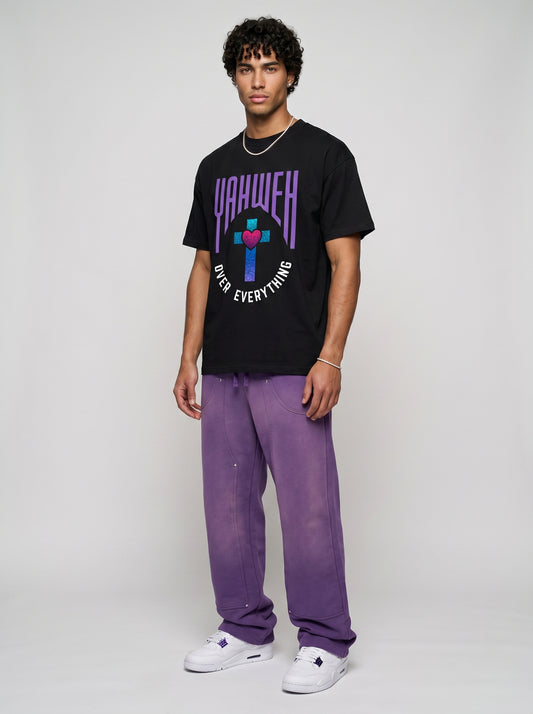 Yahweh over everything stained glass cross tee