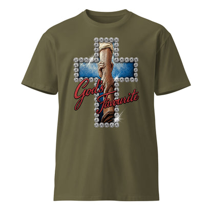 God's favourite cross holding hands Christian tee