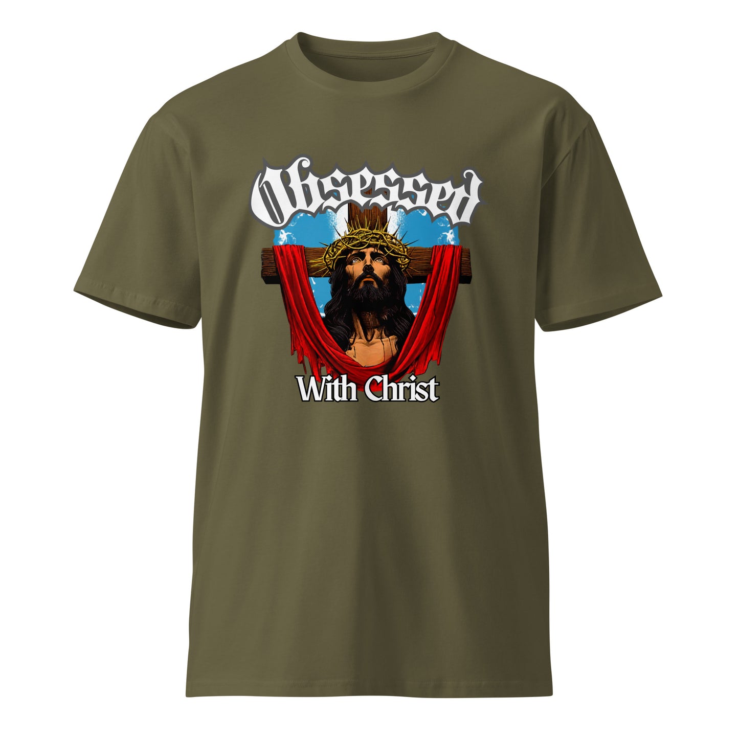 Obsessed with Christ cross crown of thorns tee