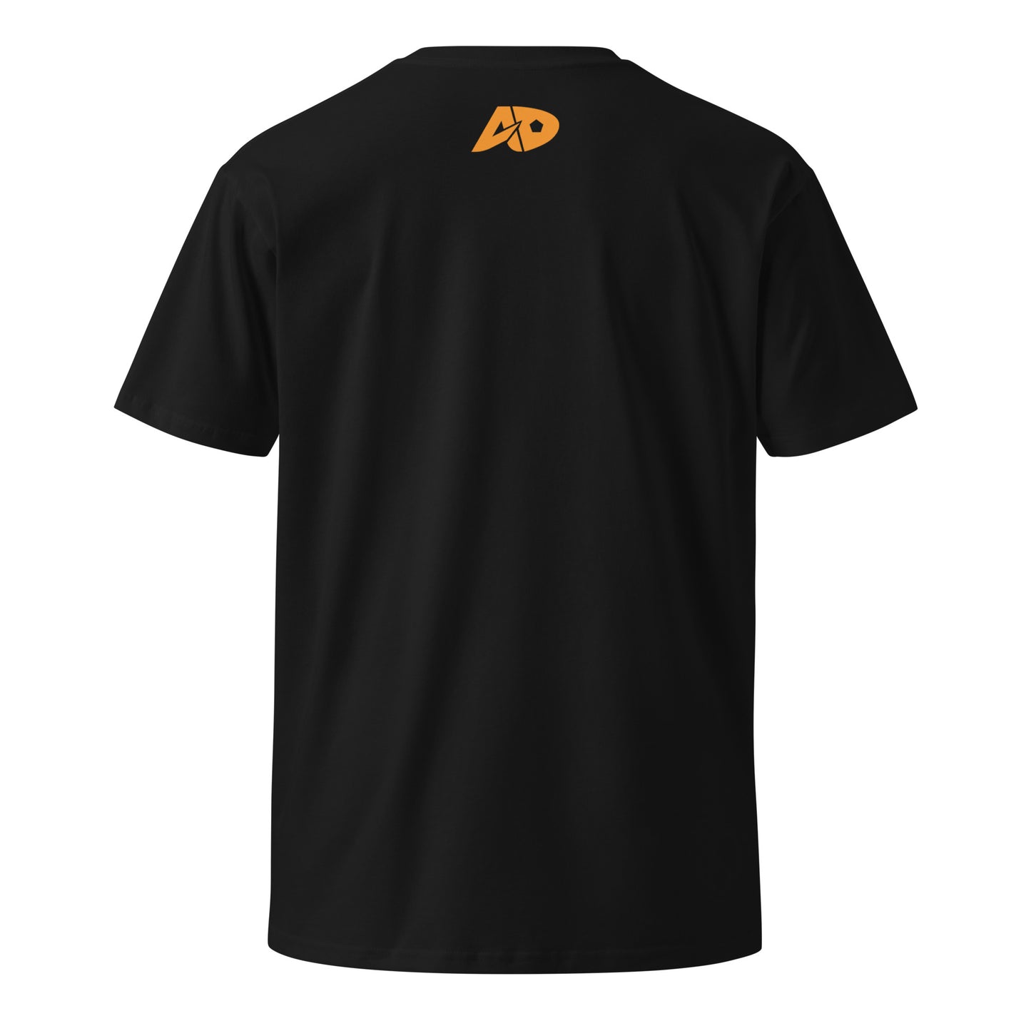 AfroDrip 'Dey Play' Unisex Premium T-Shirt in black, back view showing graffiti graphic print