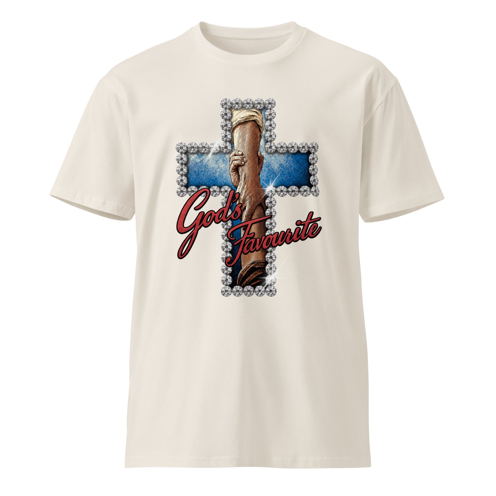 God's favourite cross holding hands Christian tee