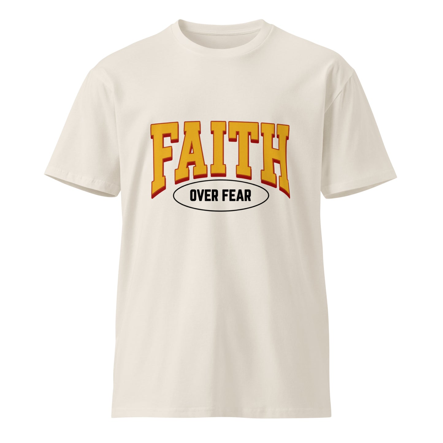 Faith Over Fear minimalist Christian graphic tee
