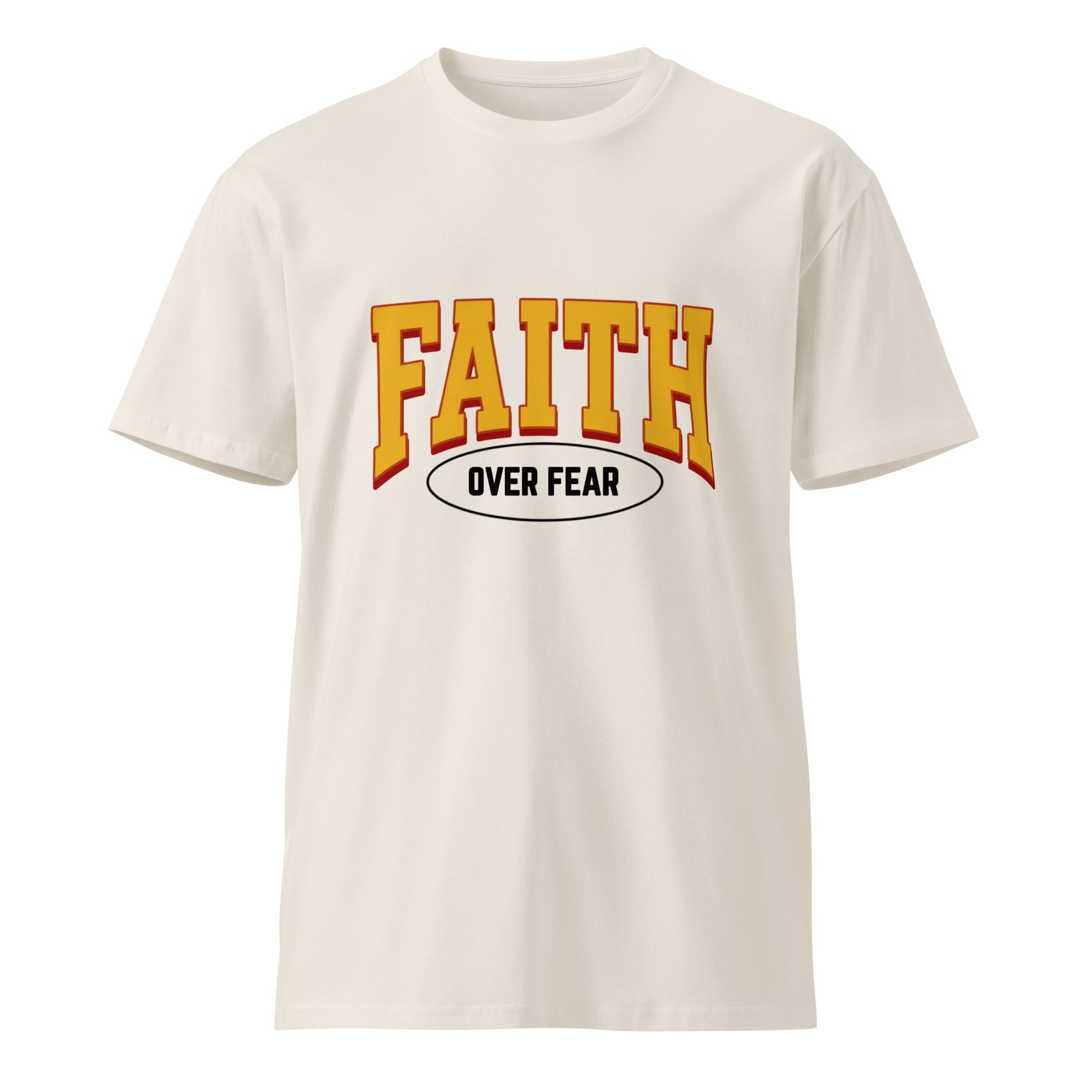 Faith Over Fear minimalist Christian graphic tee