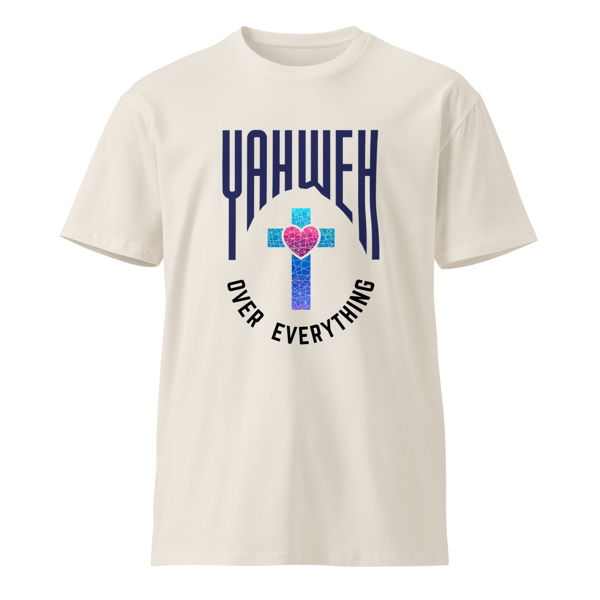 Yahweh over everything stained glass cross tee