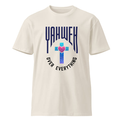 Yahweh over everything stained glass cross tee