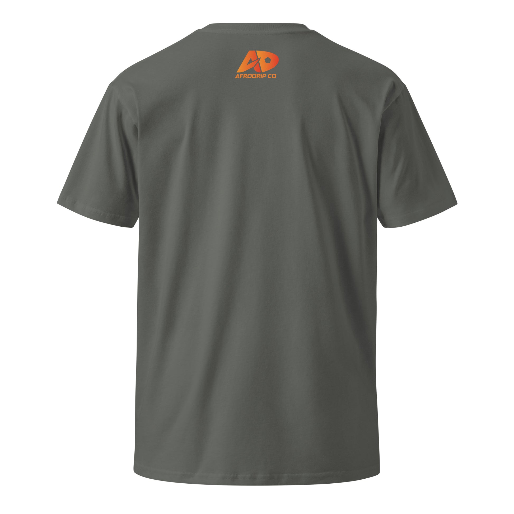 AfroDrip Unisex Premium T-Shirt in black with bold 'Big Energy' graphic print, lifestyle or styled front view