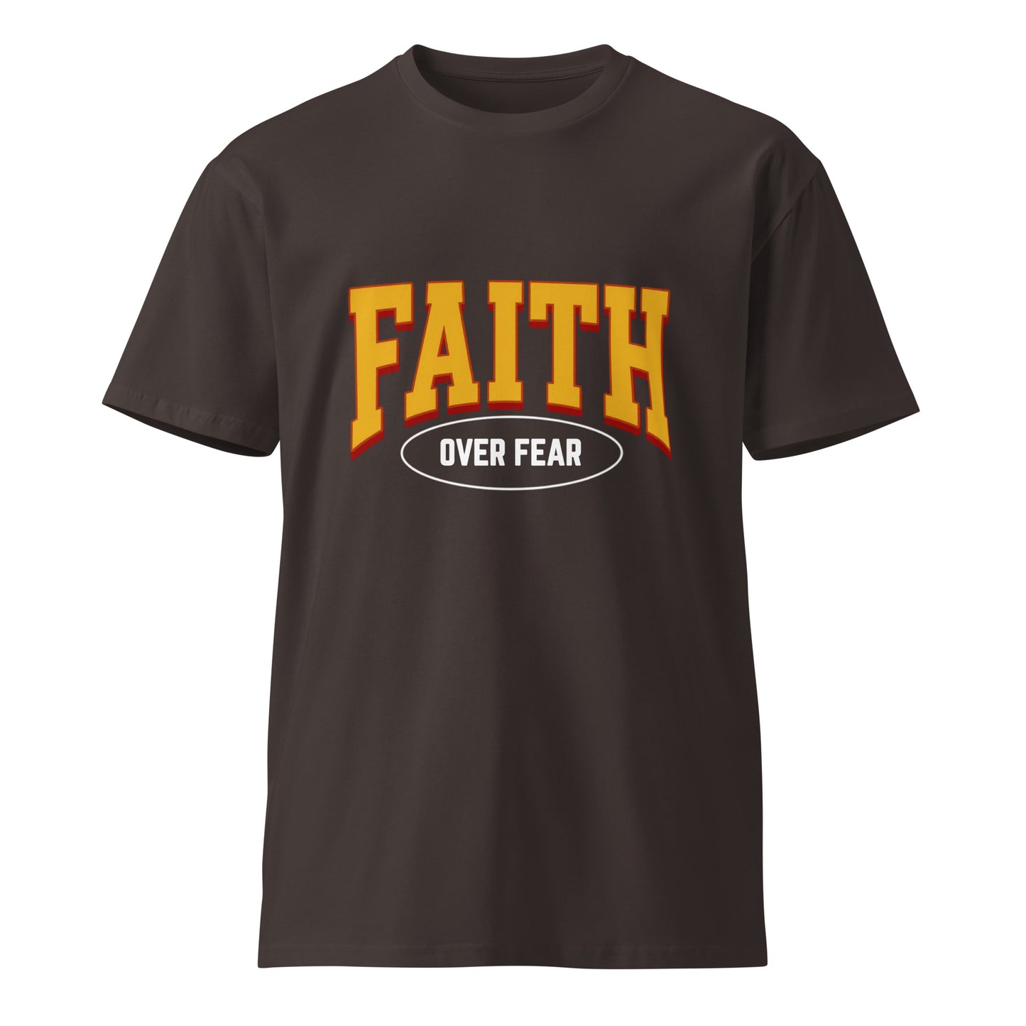 Faith Over Fear minimalist Christian graphic tee