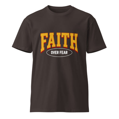 Faith Over Fear minimalist Christian graphic tee
