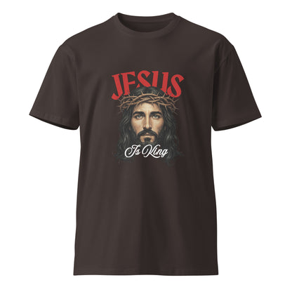 Jesus Is King crown of thorns Christian streetwear tee