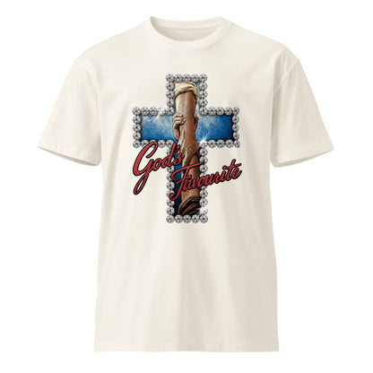 God's favourite cross holding hands Christian tee