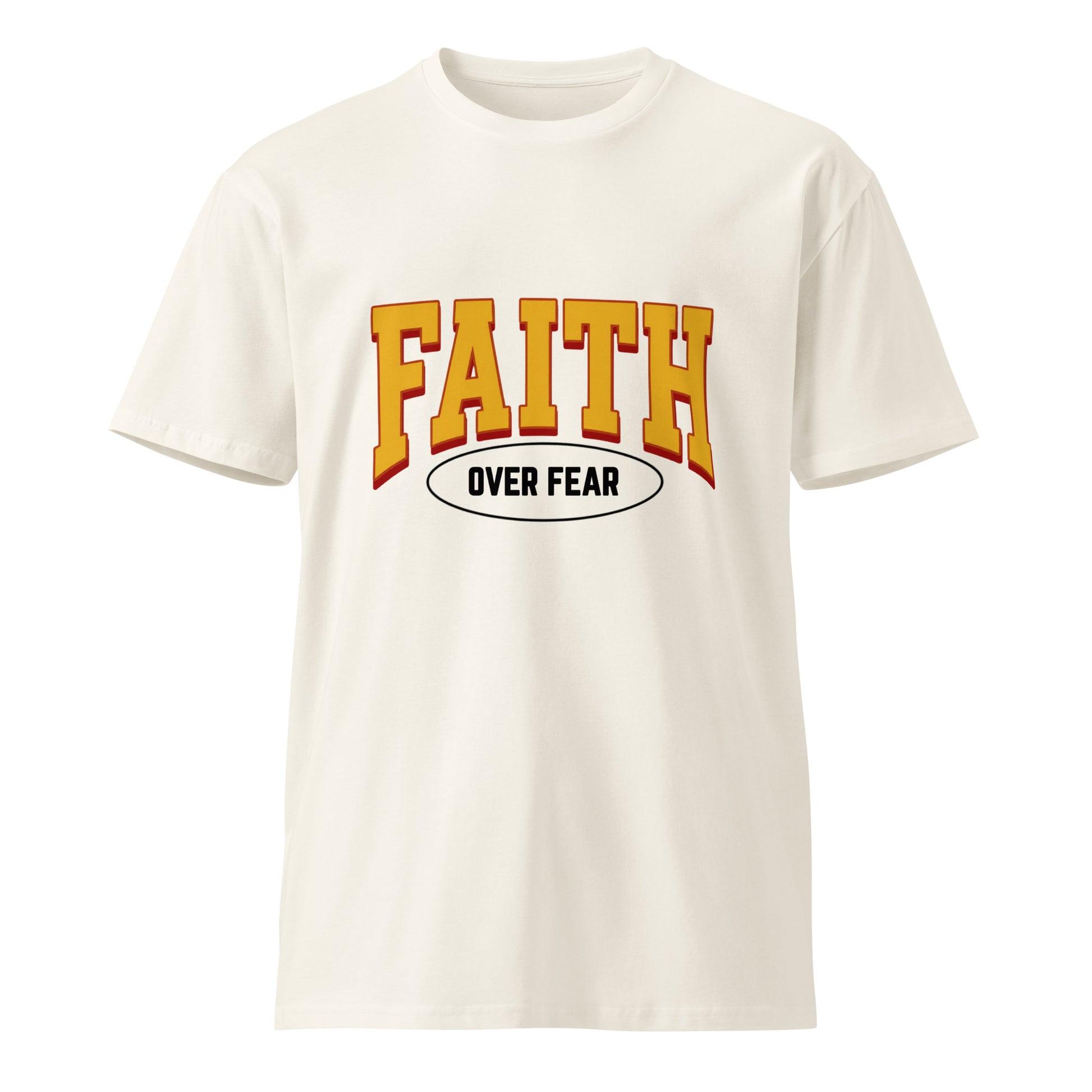 Faith Over Fear minimalist Christian graphic tee