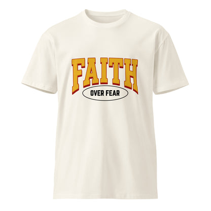 Faith Over Fear minimalist Christian graphic tee