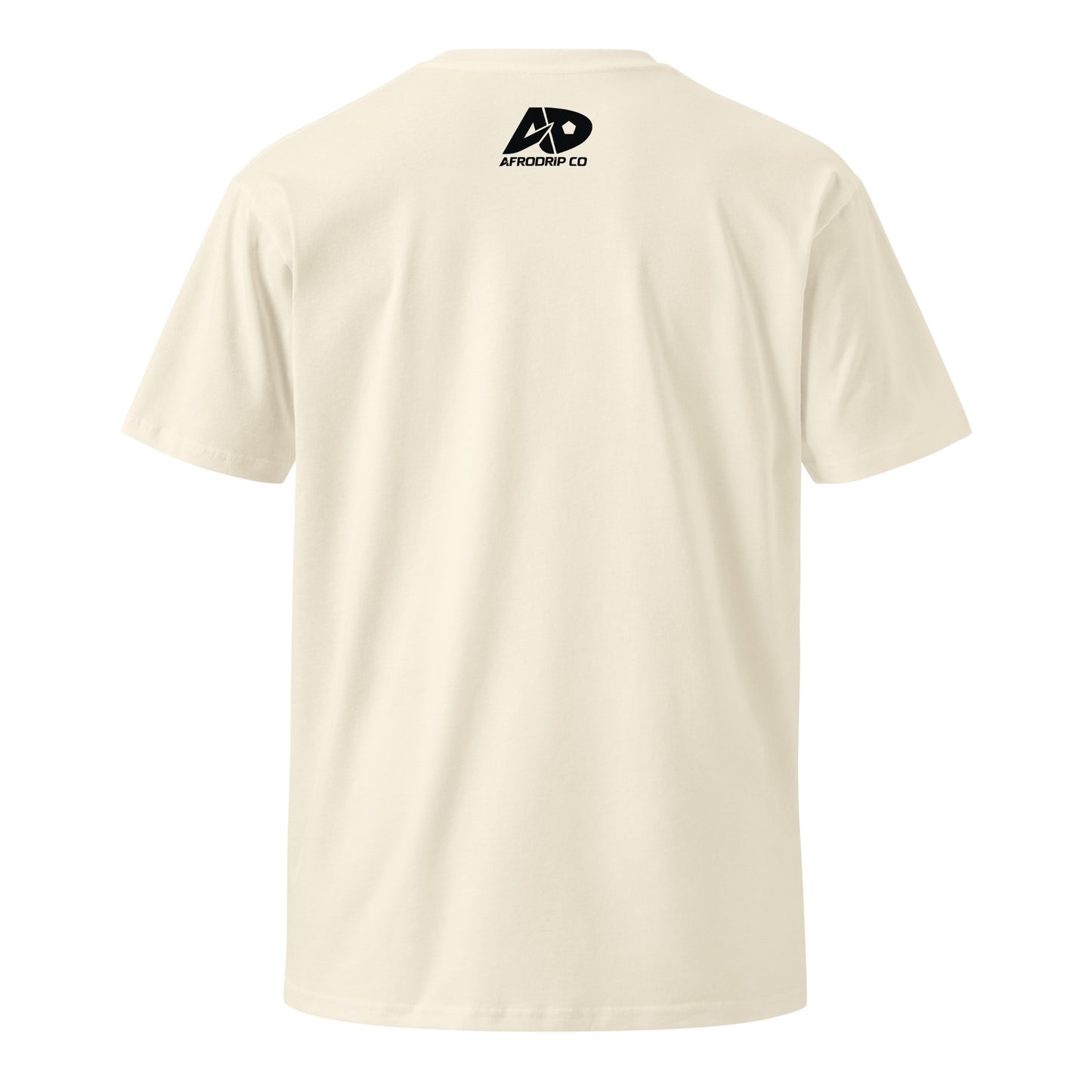 AfroDrip Big Energy Unisex Premium T-Shirt lifestyle front view showing graphic print with bold 'Big Energy' Afrobeats-inspired design