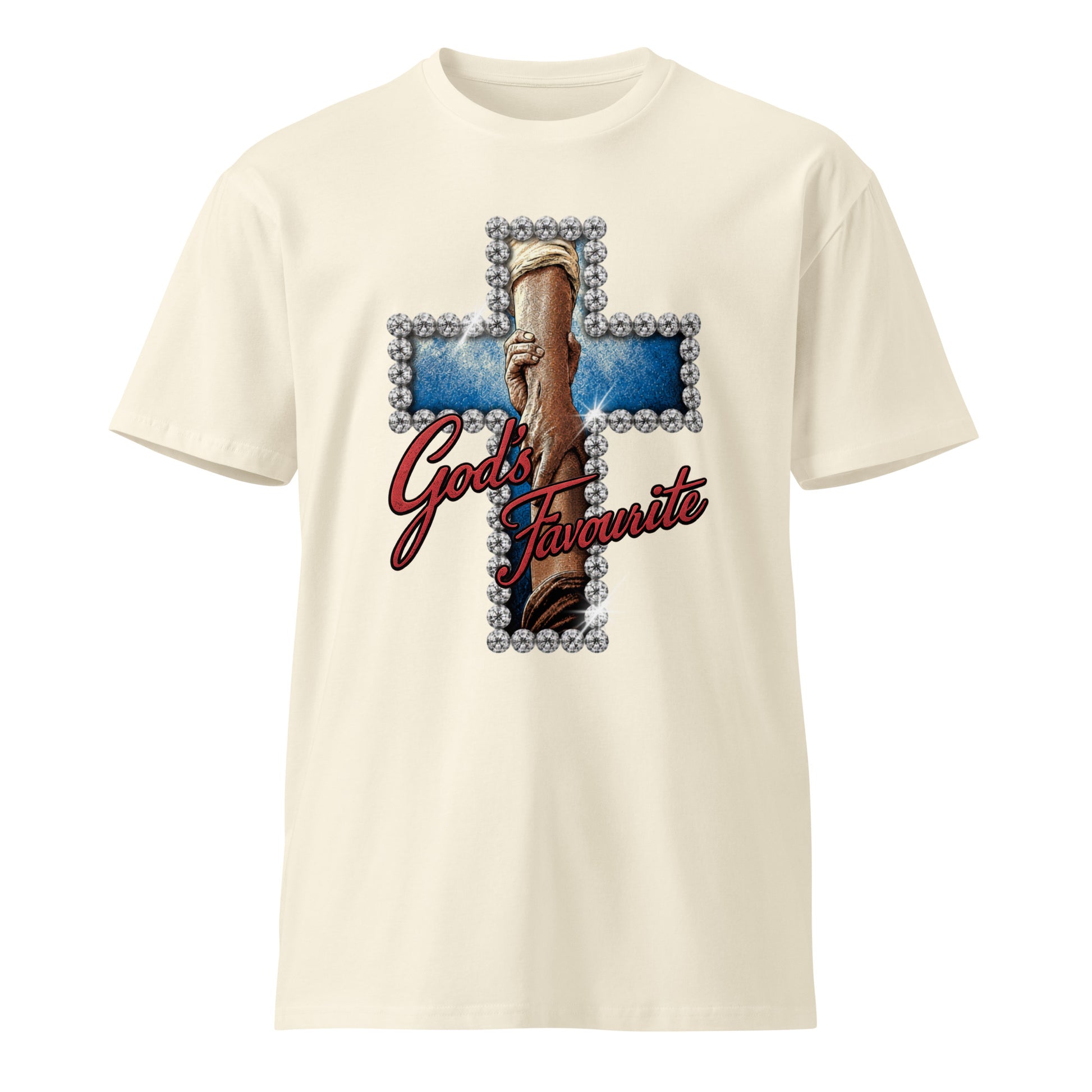 God's favourite cross holding hands Christian tee