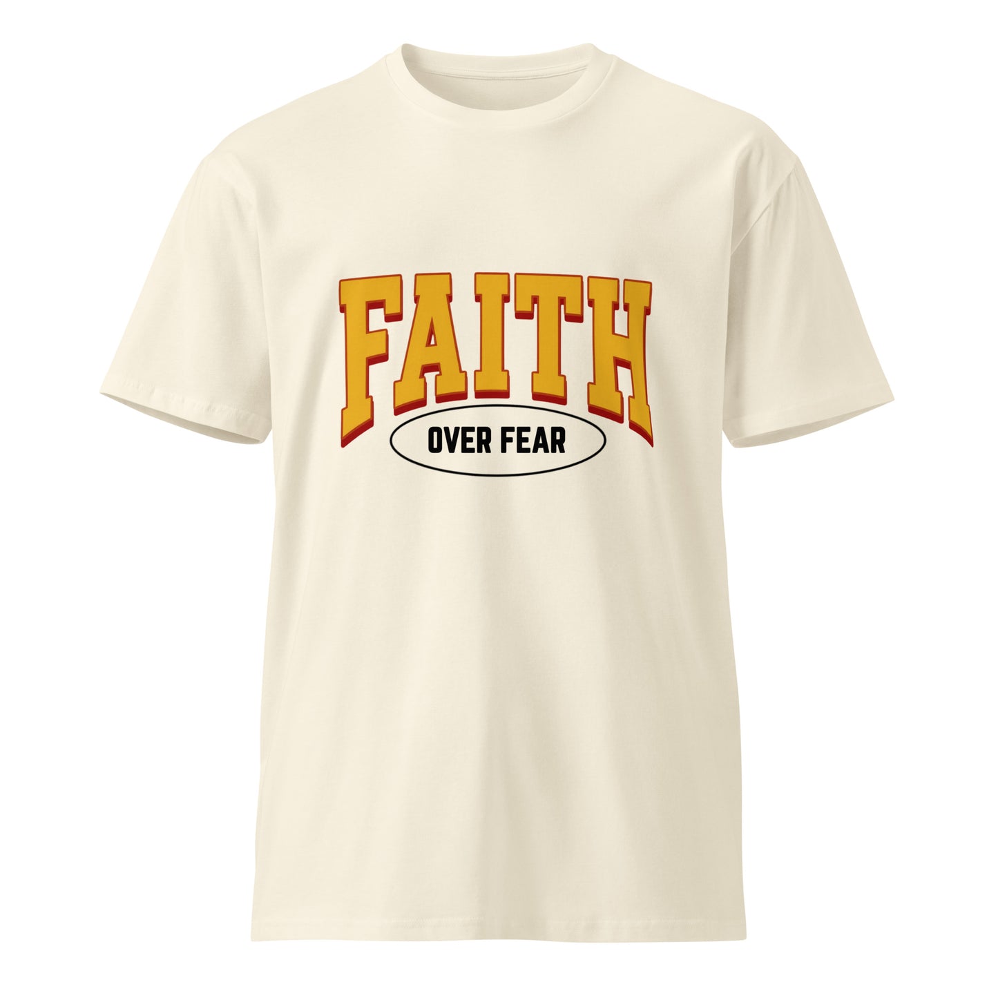 Faith Over Fear minimalist Christian graphic tee