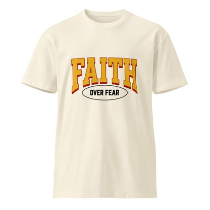 Faith Over Fear minimalist Christian graphic tee