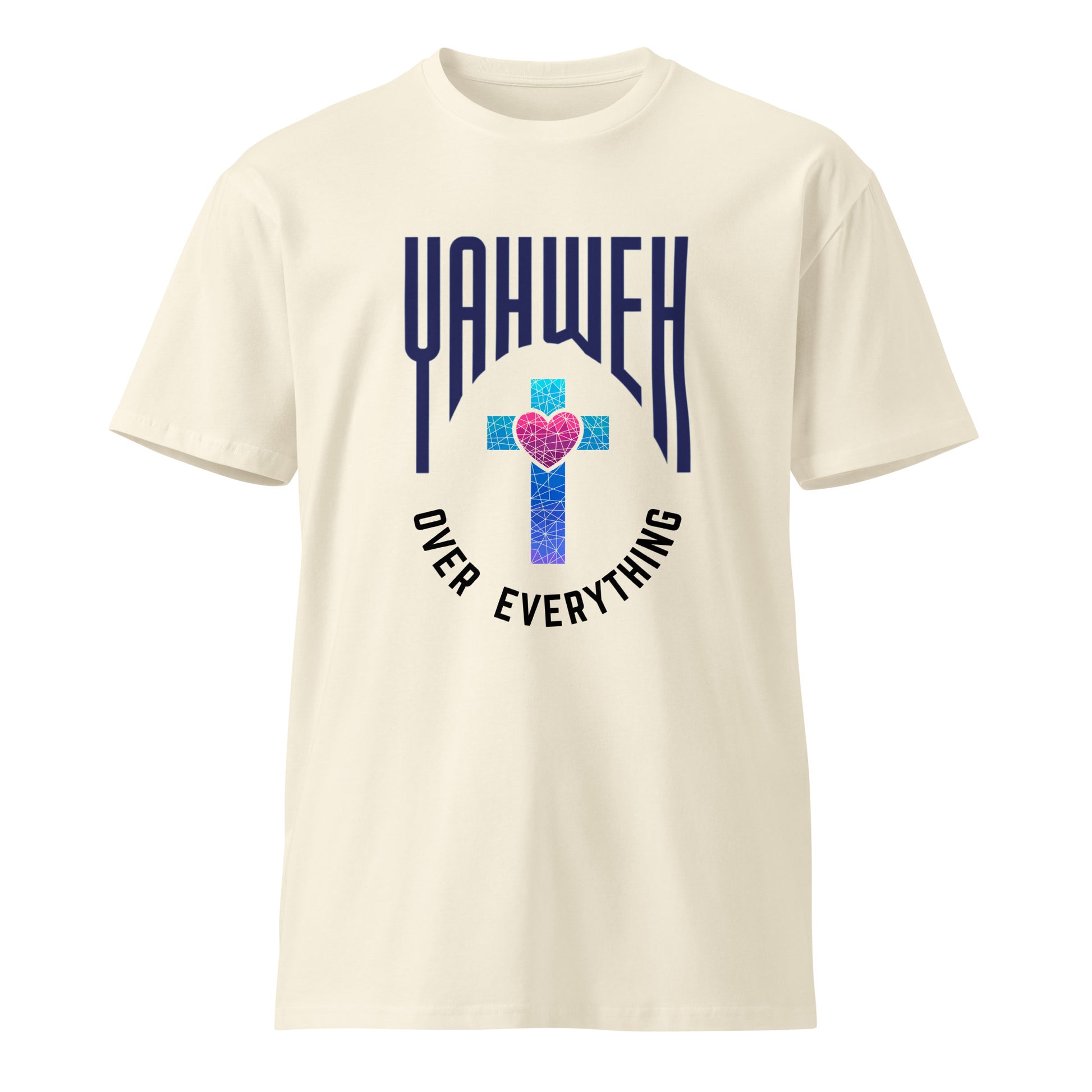 Yahweh over everything stained glass cross tee