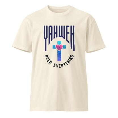 Yahweh over everything stained glass cross tee