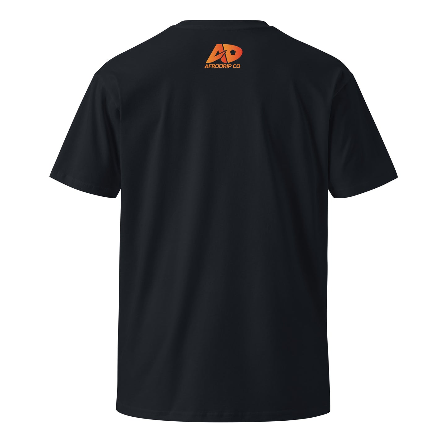 AfroDrip Unisex Premium T-Shirt in black with bold 'Big Energy' graphic print, lifestyle or styled front view