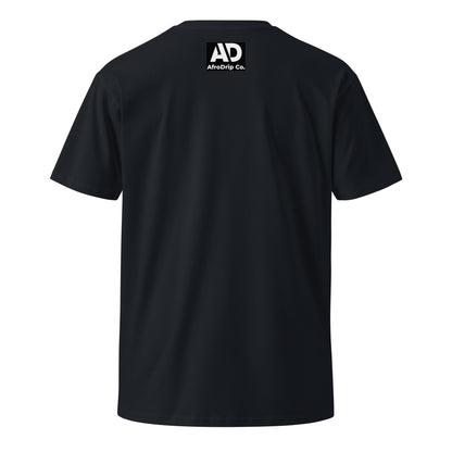 AfroDrip 'Wahala' Unisex Premium T-Shirt styled flat-lay or lifestyle shot showing Afrobeats-inspired graphic print