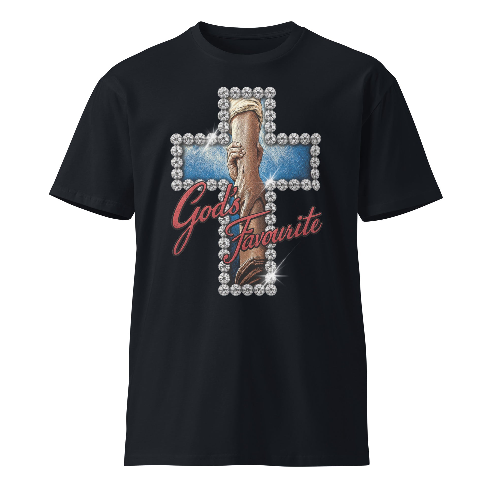 God's favourite cross holding hands Christian tee