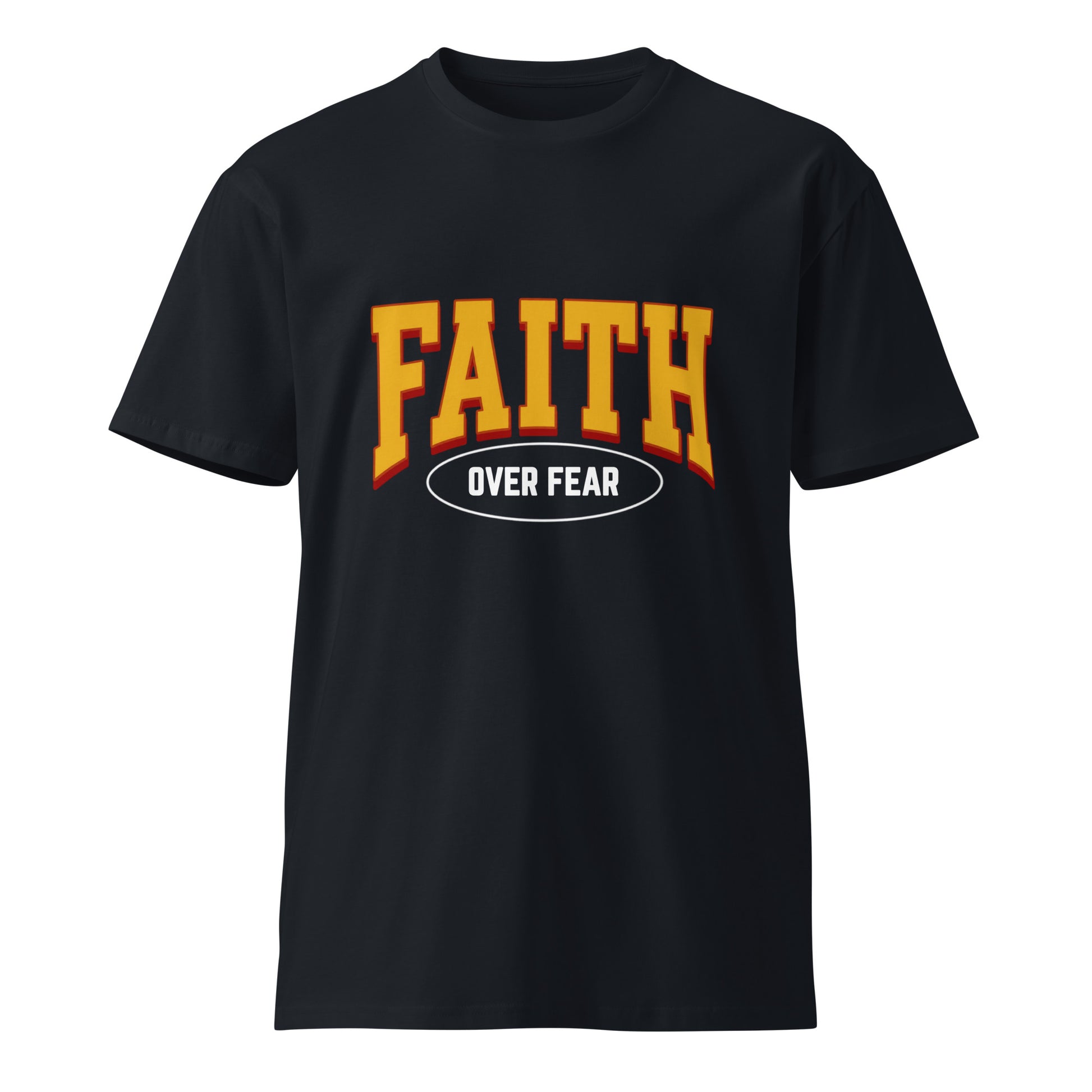Faith Over Fear minimalist Christian graphic tee
