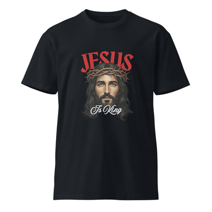 Jesus Is King crown of thorns Christian streetwear tee
