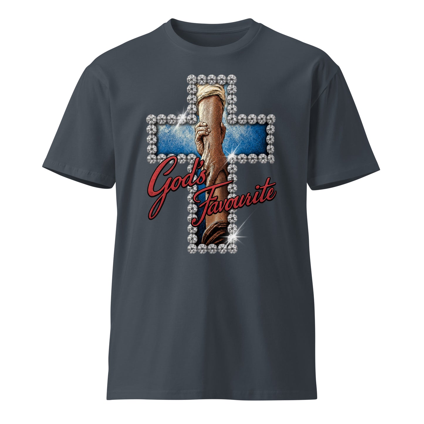 God's favourite cross holding hands Christian tee