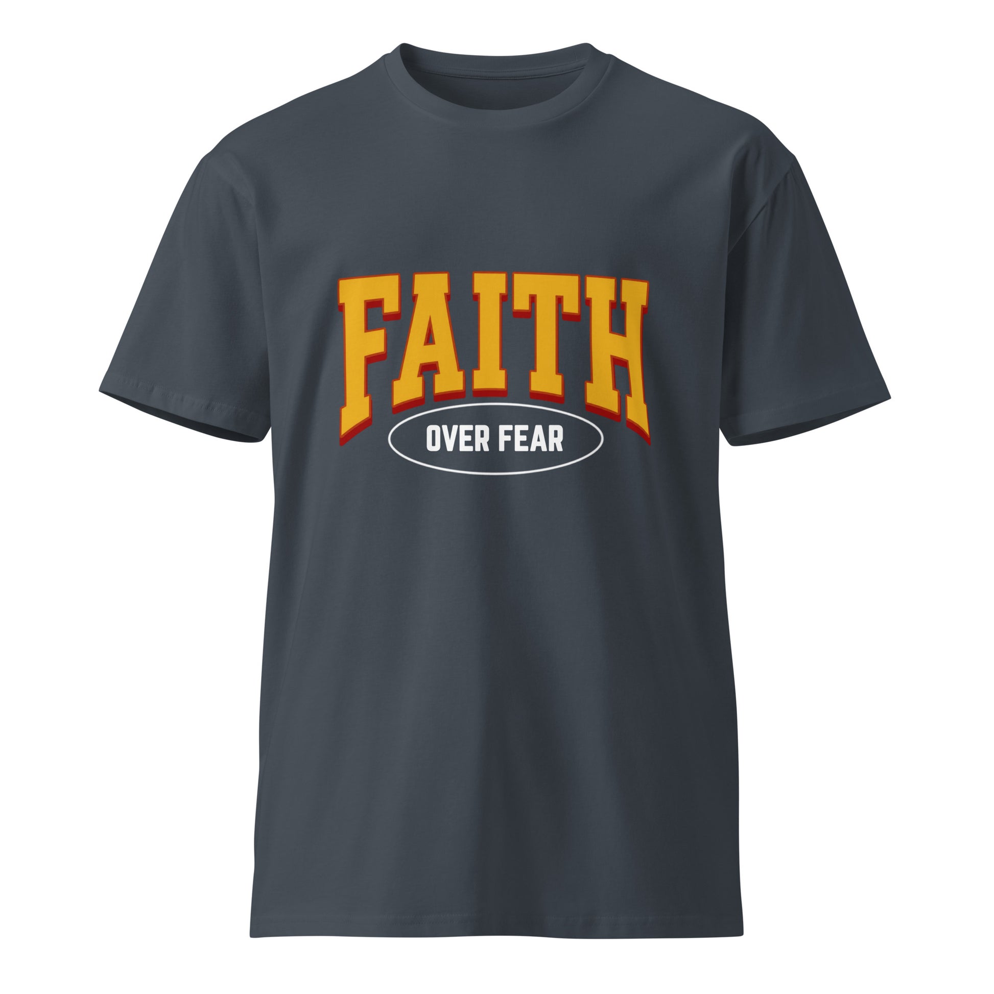 Faith Over Fear minimalist Christian graphic tee