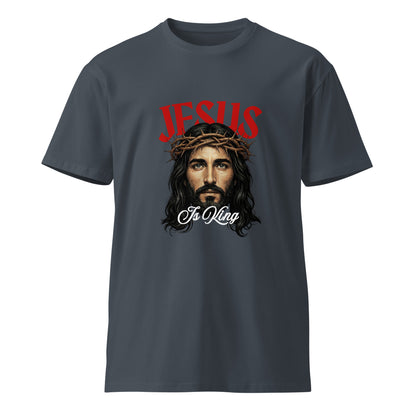 Jesus Is King crown of thorns Christian streetwear tee
