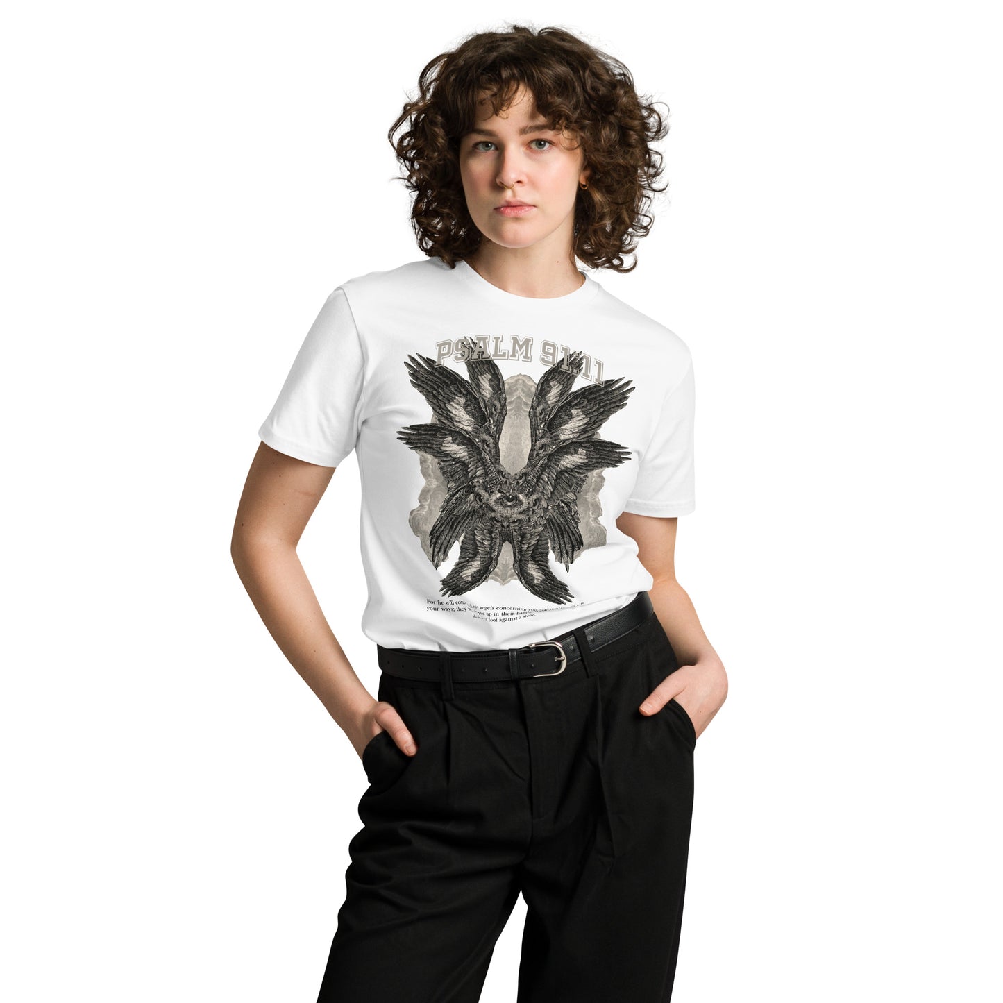 Psalm 91:11 angel graphic Christian streetwear tee