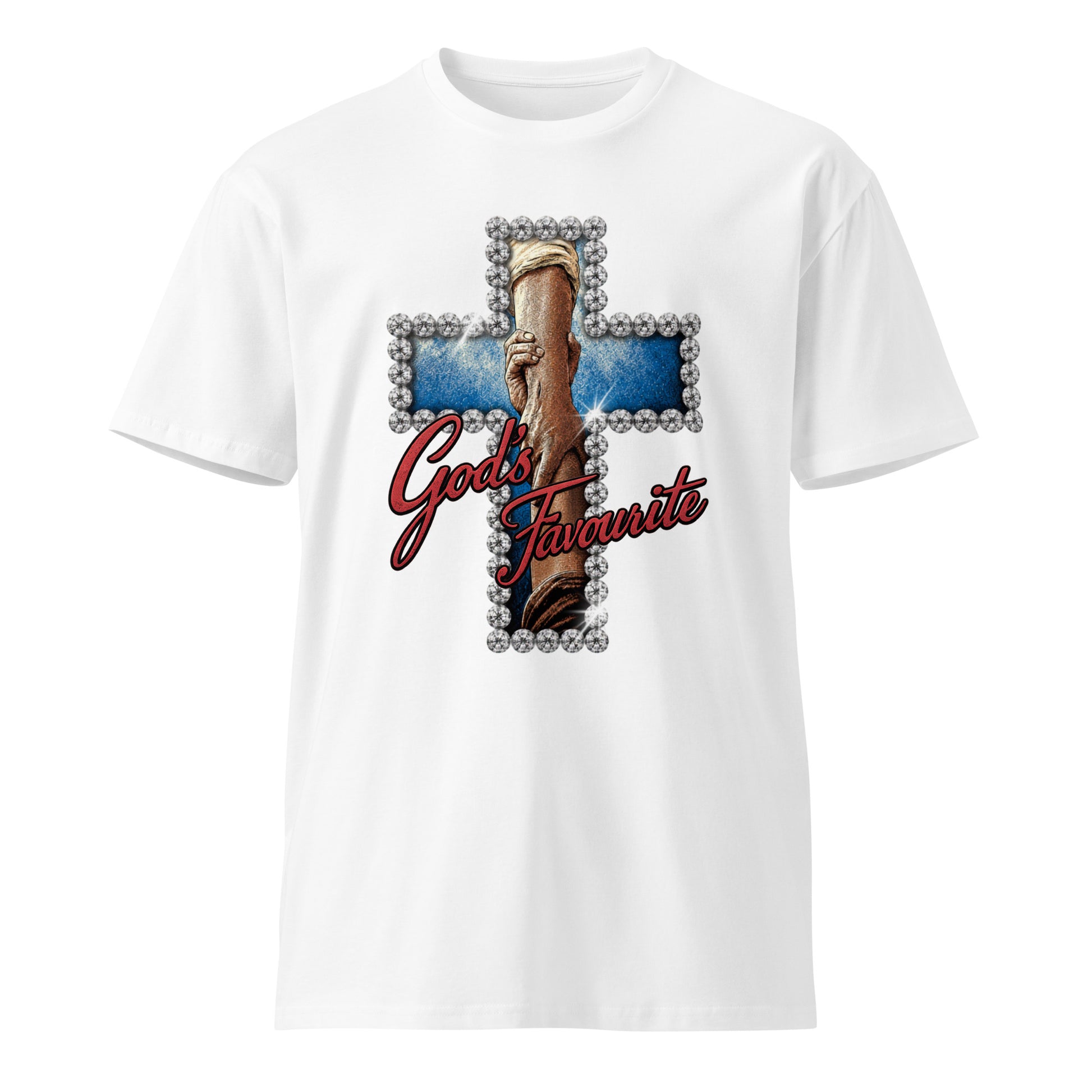 God's favourite cross holding hands Christian tee