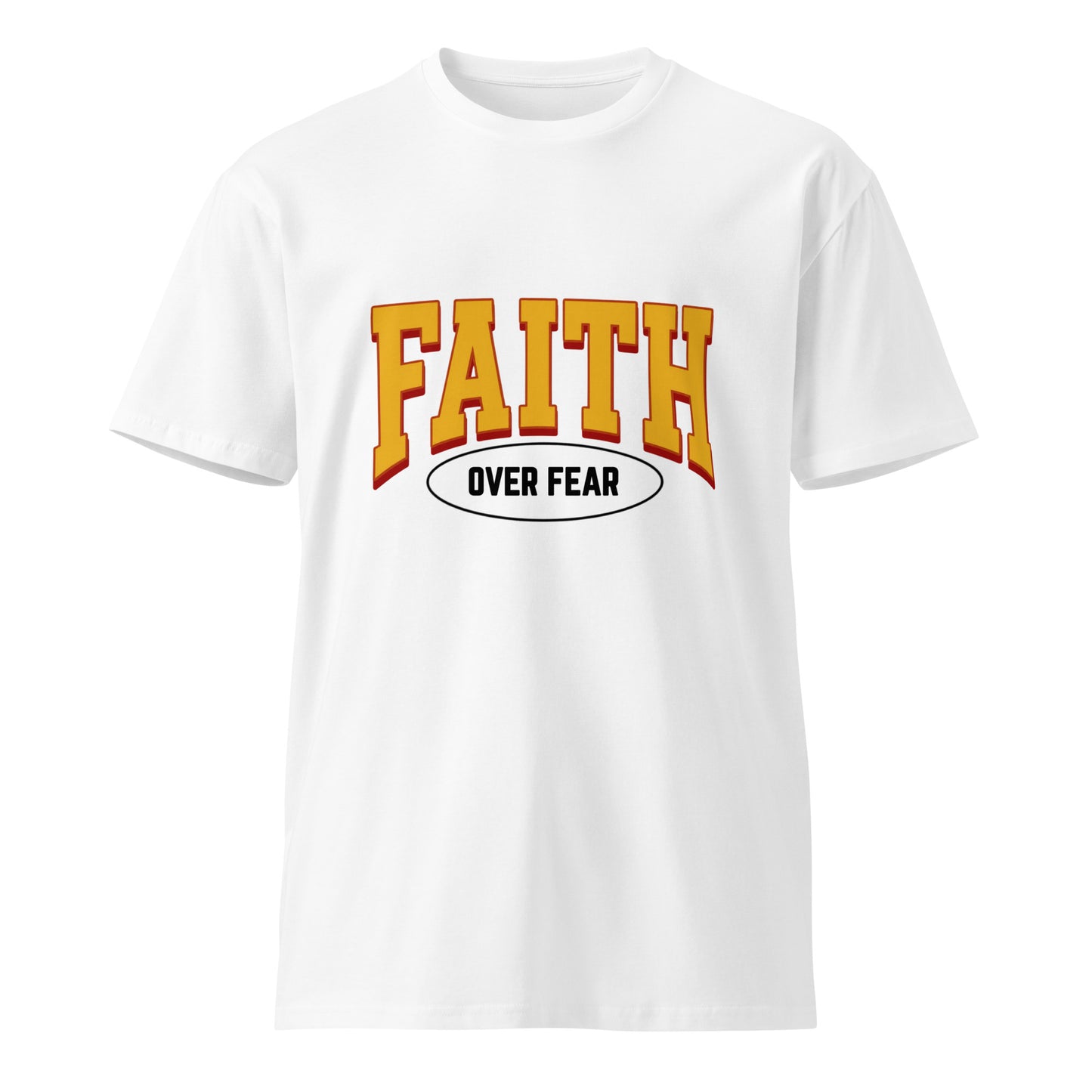 Faith Over Fear minimalist Christian graphic tee