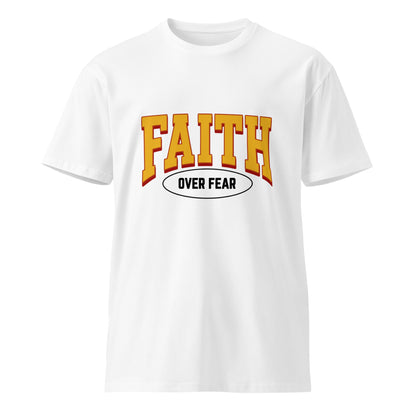 Faith Over Fear minimalist Christian graphic tee
