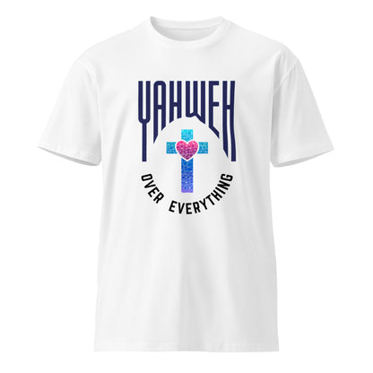 Yahweh over everything stained glass cross tee